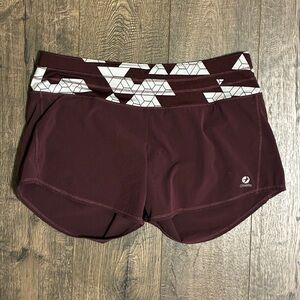 Oiselle Women's Athletic Shorts - Burgundy - Size: 4